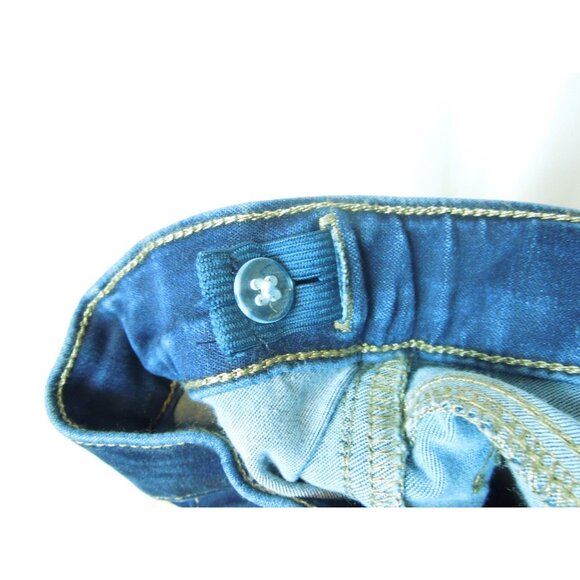 Girls SO Dark Blue Distressed Ultimate Stretch Jeggings Adj. Waist Size 8 - Picture 7 of 10